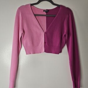 Wild Fable Pink and Purple Ribbed Sweater